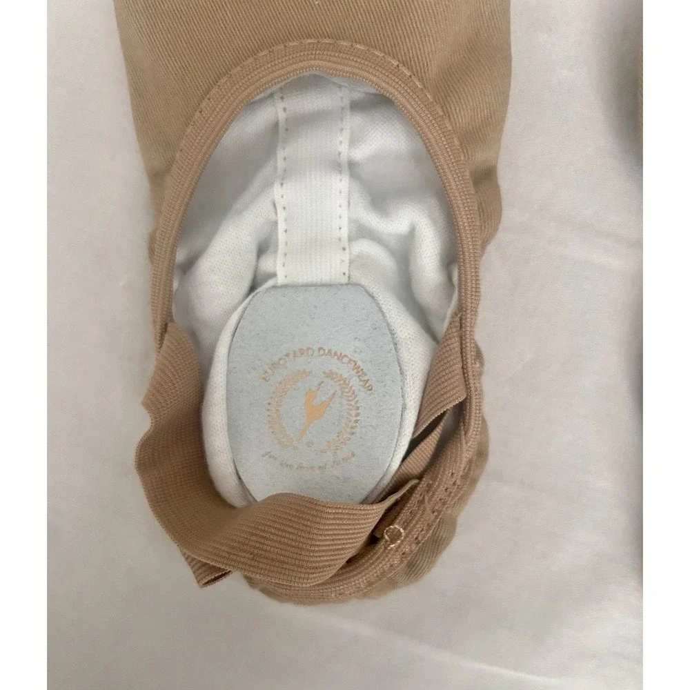Eurotard Child Tan Assemblé Split Sole Canvas Ballet Shoe Sz‎ 5.5 US 35.5 EU